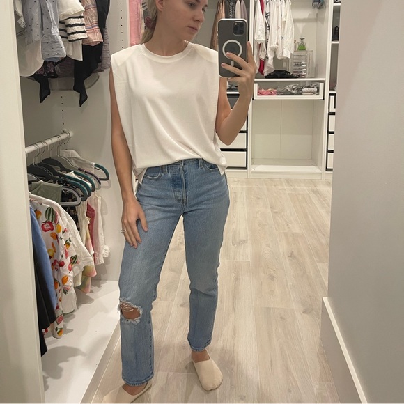 Banana Republic Padded Shoulders Tee - Picture 2 of 4